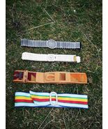 Lot of four belts, vintage belts, lot of retro belts, boho/hippie belts, 70s  - $75.00