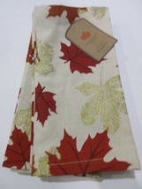 Well Dressed Home Thanksgiving Fall Maple Leaves Dinner Fabric Napkins Set of 4  - £17.85 GBP