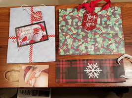 Set of 4 Various Holiday Christmas Gift Bags (NEW) - $5.89
