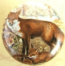 Cabinet Knobs Knob w/ Red Fox Family #2 Wildlife - £4.07 GBP