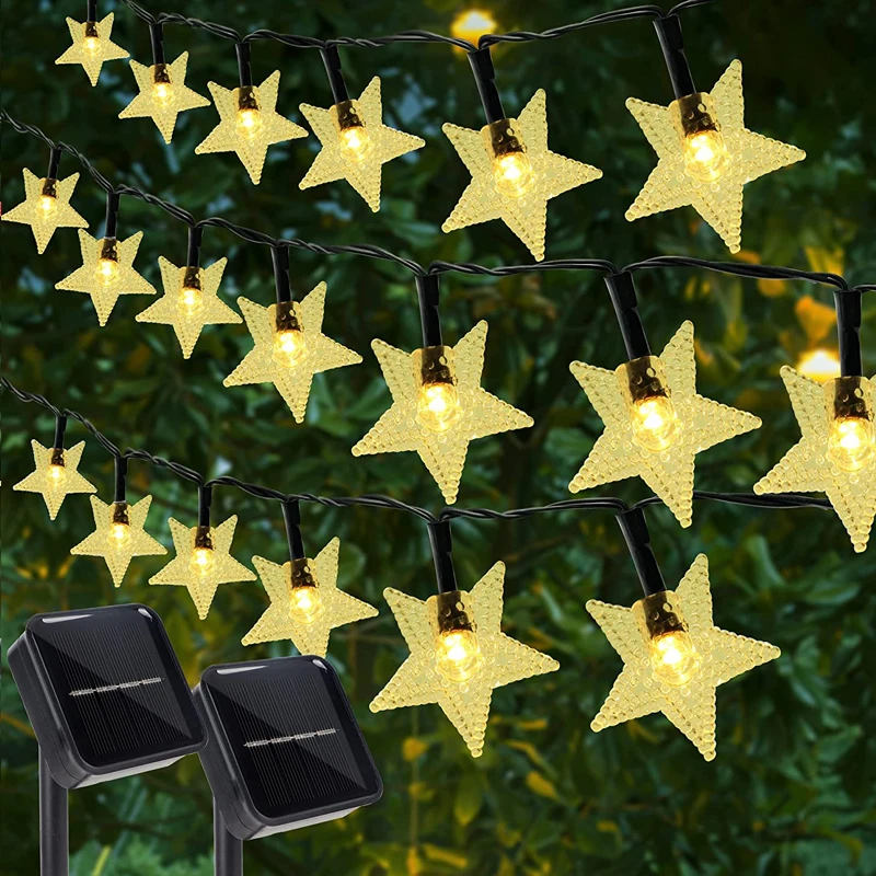 Solar  String Lights Outdoor LED Christmas Lights Waterproof Garden Party Decora - £150.14 GBP