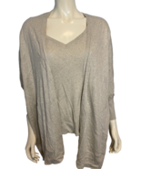 Nic+Zoe Tan and Silver Metallic Tank and Wrap Size XXL - €56,67 EUR