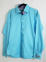 Bertigo Men&#39;s Shirt Long Sleeve Cotton Blue Multi-Color Size 6 2XL - £46.50 GBP