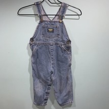 Vintage Oshkosh B Gosh Vestbak Toddler Size 2T Bib Overalls Worn Denim - £19.37 GBP