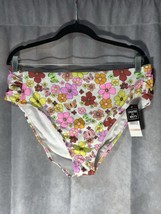 California Waves Swim Bottoms Floral Flutter White NWT Plus Size US 2 (20/22) - £9.94 GBP