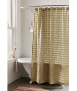 Urban Outfitters Winnie Eyelash Fringe Shower Curtain Lime 72x72 Light G... - $88.29 CAD