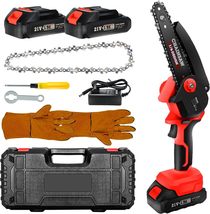 Mini Chainsaw Cordless Portable 6 Inch Handheld Chain Saw with Security ... - £21.10 GBP