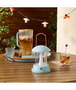 Hearth &amp; Hand Portable Blue LED Table Lantern Light 11in Plastic - $26.63 CAD