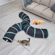 Kitty Tunnels Interactive Maze House Toy with Storage Bag for Kitten Puppy Rabbi - £35.28 GBP