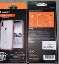 Spigen Clear Crystal Shell Drop Protection Phone Back Case for Apple iPhone X - £6.78 GBP