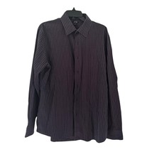 APT. 9 Men’s Large Purple Gingham Check Long Sleeve Button Up Shirt Casu... - €15,13 EUR