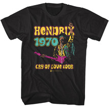 Jimi Hendrix Cry of Love Tour Men&#39;s T Shirt 1970 Guitarist Legend Voodoo Child - £20.83 GBP+