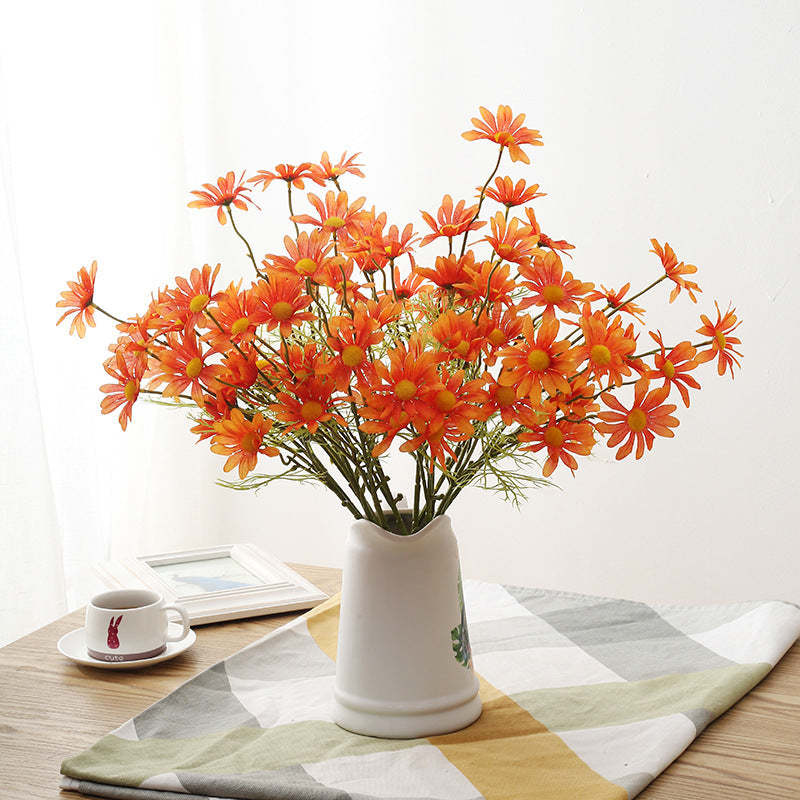 Small Daisies Simulation Bouquet 5 Dutch Chrysanthemum Cosmos Chamomile ... - $1.38