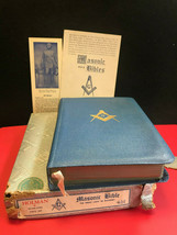 Vtg Holman Masonic Mason Bible with Original Box - £79.82 GBP