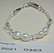 Bracelet, Pearl Gemstone-facilitates- Purity, faith, charity, innocence, 0353 - £12.05 GBP