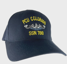 USS Colorado SSN 788 Submarine Baseball Hat Cap FlexFit L XL Embroidered Navy - $22.49
