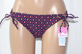 NEW Raisins Black Multi Sweet Pea Tie Sides Hipster Bikini Bottom Junior S Smal - £6.24 GBP