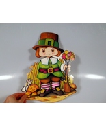 Vintage Beistle 1978 Thanksgiving Die Cut Pilgrim Boy Mouse Cardboard De... - £5.53 GBP
