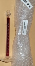 CORNING 10 mL Pyrex Red Graduated Cylinder, Glass Bead #3046-10 Set Of 2 - £14.02 GBP