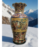 Antique Chinese Beautifully Designed Vase Blue Stamp Shows Great Wall of... - $89.30 CAD