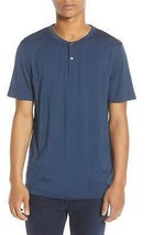 Theory Mens Anemone Trim Fit Stripe Henley, Blue, Size XXL - £33.63 GBP