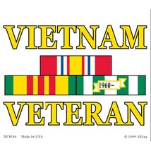 Vietnam Service Ribbon Sticker 2-3/8&quot;X4-3/4&quot; - £6.57 GBP