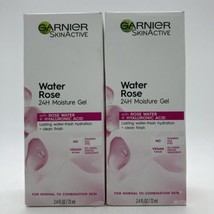 2 Pack - Garnier Skin Active Water Rose 24H Moisture Gel, 2.4 fl oz ea - £22.76 GBP