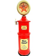 Gas Pump Clock Fire Chief Wood  Bank Battery Operated 16&quot; x 4 1/4&quot; - $23.23 CAD