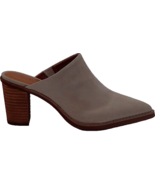 NEW SPLENDID 6.5 M suede leather clogs booties boot heels shoes beige tan - $81.39 CAD