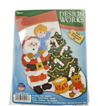 Design Works Felt Christmas Stocking Kit 5057 Reach For The Stars Santa ... - $13.32
