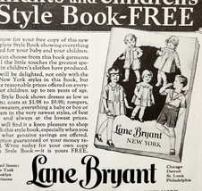 1929 Lane Bryant Children&#39;s Clothing Advertisement Antique Fashion Ephem... - $19.99