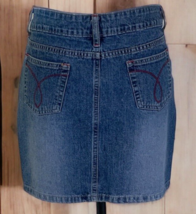 JW Division of Junction West Womens Denim Skirt Size 4 Embroidered Back Pockets - £8.61 GBP