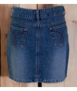 JW Division of Junction West Womens Denim Skirt Size 4 Embroidered Back ... - £8.54 GBP