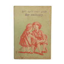 Victorian Scripture Card - Bible Verse Religious 1879 Wemble Kronheim Boy Girl - £6.39 GBP