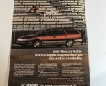 Mercury Sable Print Ad  Advertisement 1986 PA9 - $6.92