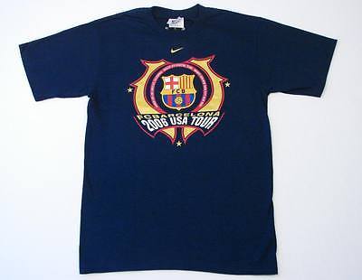 Nike 2006 Barcelona Tour Navy Blue Short Sleeve Tee T Shirt Men&#39;s Small ... - $18.55