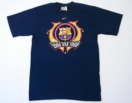 Nike 2006 Barcelona Tour Navy Blue Short Sleeve Tee T Shirt Men&#39;s Small ... - £14.79 GBP