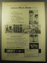 1959 Verve Record Ad - Ella Fitzgerald sings the George and Ira Gershwin Books - £11.91 GBP