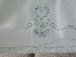 &quot;STAMPED FOR EMBROIDERY - HEART TREES PILLOW TUBING&quot; - PUNCHED FOR CROCH... - £7.76 GBP