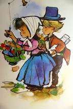 Adolf KORSCH VERLAG Postcard Munchen Girl &amp; Boy with Flowers - Unposted Art - £7.83 GBP