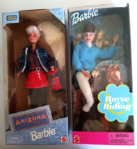 Barbie Arizona Jean Co 18020, 1997 &amp; Barbie Horse Riding 50609, 2000, 2 Doll Lot - £31.65 GBP