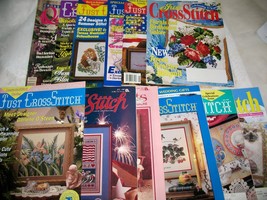 Lot of 12 Cross Stitch Magazines SUMMER~GARDENS~1980s &amp; 90s ~ A Nice Variety! - £14.76 GBP