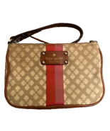 Kate Spade spade flower jacquard stripe pouch wristlet - $19.80