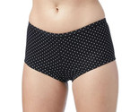 No Boundaries Women&#39;s Cotton Boyshort Panties Size 3XL Black W Dots - $11.17