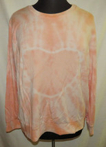 Torrid Sleep peach tie dye heart long sleeve lightweight sweatshirt, 2X(... - £31.37 GBP
