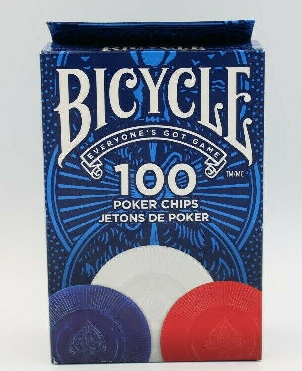 Poker Chips BICYCLE 100 Count with 3 Colors - $5.94