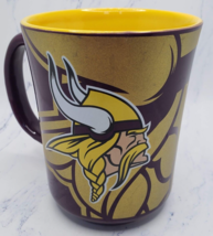 NFL Minnesota Vikings Memory Company Purple and Gold Ceramic Coffee Mug - £8.92 GBP