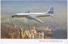 Postcard Airplane BOAC Jet-Prop Britannia 312 - £3.94 GBP