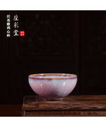 Chinese Jun Kiln Yao Bian Tea Cup: Purple Pink Gradient Handmade - €767,19 EUR