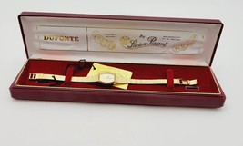 Genuine Vintage Gold Tone DuFonte Lucien Piccard Ladies Wristwatch W/Case - £58.57 GBP